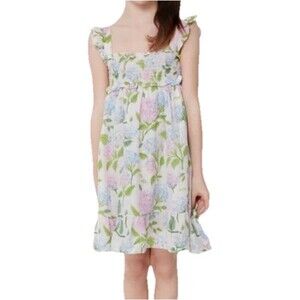 Angel Dear Organic Cotton Pink Floral Dress Size 6-12 Months